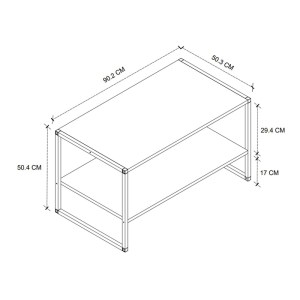 meg-GP041-0123,1-4 ΤΡΑΠΕΖΑΚΙ ΣΑΛΟΝΙΟΥ GIZA MEGAPAP ΧΡΩΜΑ RUSTIC ΚΑΡΥΔΙ 90,2X50,3X50,4ΕΚ.