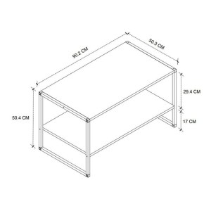 meg-GP041-0123,2-3 ΤΡΑΠΕΖΑΚΙ ΣΑΛΟΝΙΟΥ GIZA MEGAPAP ΧΡΩΜΑ ΚΑΠΝΙΣΤΗ ΚΑΡΥΔΙΑ 90,2X50,3X50,4ΕΚ.