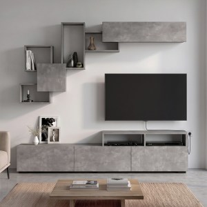 meg-GP042-0004,3-0 ΣΥΝΘΕΣΗ ΤΗΛΕΟΡΑΣΗΣ STAMATIA MEGAPAP ΧΡΩΜΑ ΓΚΡΙ ΣΚΥΡΟΔΕΜΑΤΟΣ 210X36,8X46,8ΕΚ.