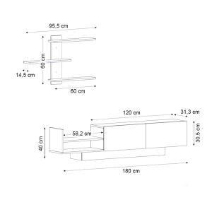 meg-GP042-0034,1-8 ΣΥΝΘΕΣΗ ΤΗΛΕΟΡΑΣΗΣ EGEMEN MEGAPAP ΧΡΩΜΑ ΛΕΥΚΟ 180X32X40ΕΚ.