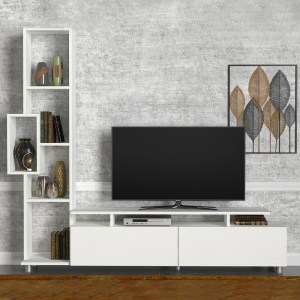 meg-GP042-0046,1-7 ΣΥΝΘΕΣΗ ΤΗΛΕΟΡΑΣΗΣ TULIP MEGAPAP ΧΡΩΜΑ ΛΕΥΚΟ 160X29,5X160ΕΚ.