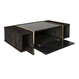 meg-GP042-0066,1-4 ΤΡΑΠΕΖΑΚΙ ΣΑΛΟΝΙΟΥ VEYRON MEGAPAP ΧΡΩΜΑ ΜΑΥΡΟ REBAB - ΜΑΥΡΟ ΕΦΕ ΜΑΡΜΑΡΟΥ 104X60X37,3ΕΚ.