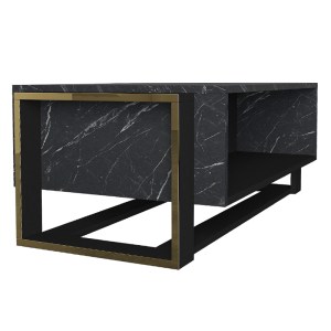 meg-GP042-0067,1-5 ΤΡΑΠΕΖΑΚΙ ΣΑΛΟΝΙΟΥ SERINA MEGAPAP ΧΡΩΜΑ ΜΑΥΡΟ ΕΦΕ ΜΑΡΜΑΡΟΥ 107X60X40ΕΚ.