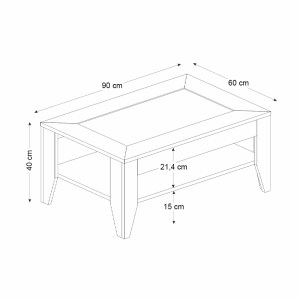 meg-GP042-0077,1-7 ΤΡΑΠΕΖΑΚΙ ΣΑΛΟΝΙΟΥ MADURA MEGAPAP ΧΡΩΜΑ SAPPHIRE OAK 90X60X40ΕΚ.