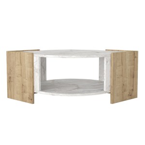 meg-GP042-0078,2-8 ΤΡΑΠΕΖΑΚΙ ΣΑΛΟΝΙΟΥ MARBEL MEGAPAP ΧΡΩΜΑ SAPPHIRE OAK - ΛΕΥΚΟ ΕΦΕ ΜΑΡΜΑΡΟΥ 75X75X40ΕΚ.