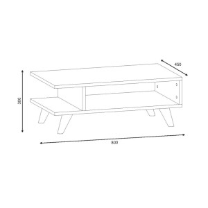 meg-GP042-0080,1-3 ΤΡΑΠΕΖΑΚΙ ΣΑΛΟΝΙΟΥ TITUS MEGAPAP ΧΡΩΜΑ ΛΕΥΚΟ 80X45X30ΕΚ.