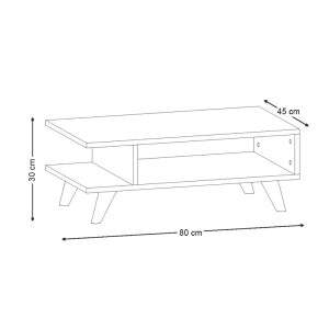 meg-GP042-0080,1-6 ΤΡΑΠΕΖΑΚΙ ΣΑΛΟΝΙΟΥ TITUS MEGAPAP ΧΡΩΜΑ ΛΕΥΚΟ 80X45X30ΕΚ.
