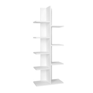 meg-GP042-0102,1-3 ΒΙΒΛΙΟΘΗΚΗ TREE MEGAPAP ΧΡΩΜΑ ΛΕΥΚΟ 45X21,4X121,8ΕΚ.