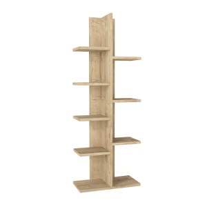 meg-GP042-0102,2-3 ΒΙΒΛΙΟΘΗΚΗ TREE MEGAPAP ΧΡΩΜΑ SAPPHIRE OAK 45X21,4X121,8ΕΚ.