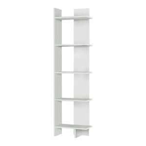 meg-GP042-0103,1-2 ΒΙΒΛΙΟΘΗΚΗ ΜΕΛΑΜΙΝΗΣ PERLA MEGAPAP ΧΡΩΜΑ ΛΕΥΚΟ 48X22X170ΕΚ.