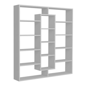meg-GP042-0104,1-1 ΒΙΒΛΙΟΘΗΚΗ ΜΕΛΑΜΙΝΗΣ AMPLE MEGAPAP ΧΡΩΜΑ ΛΕΥΚΟ 125X22X135,7ΕΚ.