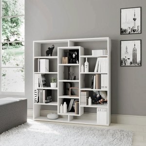 meg-GP042-0104,1-3 ΒΙΒΛΙΟΘΗΚΗ AMPLE MEGAPAP ΧΡΩΜΑ ΛΕΥΚΟ 125X22X135,7ΕΚ.