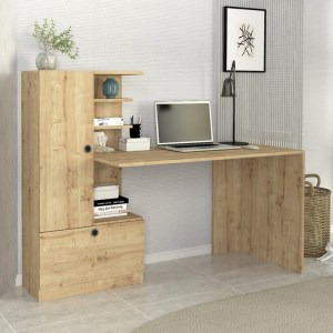 meg-GP042-0110,4-0 ΓΡΑΦΕΙΟ ΕΡΓΑΣΙΑΣ DOMINGO MEGAPAP ΧΡΩΜΑ SAPPHIRE OAK 149,5X60X120ΕΚ.