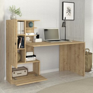 meg-GP042-0110,4-1 ΓΡΑΦΕΙΟ ΕΡΓΑΣΙΑΣ DOMINGO MEGAPAP ΧΡΩΜΑ SAPPHIRE OAK 149,5X60X120ΕΚ.