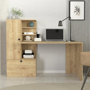 meg-GP042-0110,4-3 ΓΡΑΦΕΙΟ ΕΡΓΑΣΙΑΣ DOMINGO MEGAPAP ΧΡΩΜΑ SAPPHIRE OAK 149,5X60X120ΕΚ.