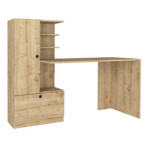 meg-GP042-0110,4-5 ΓΡΑΦΕΙΟ ΕΡΓΑΣΙΑΣ DOMINGO MEGAPAP ΧΡΩΜΑ SAPPHIRE OAK 149,5X60X120ΕΚ.