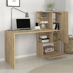meg-GP042-0111,4-1 ΓΡΑΦΕΙΟ ΕΡΓΑΣΙΑΣ MERINO MEGAPAP ΧΡΩΜΑ SAPPHIRE OAK 149,5X61,8X120ΕΚ.