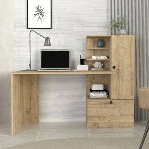 meg-GP042-0111,4-3 ΓΡΑΦΕΙΟ ΕΡΓΑΣΙΑΣ MERINO MEGAPAP ΧΡΩΜΑ SAPPHIRE OAK 149,5X61,8X120ΕΚ.