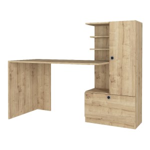 meg-GP042-0111,4-5 ΓΡΑΦΕΙΟ ΕΡΓΑΣΙΑΣ MERINO MEGAPAP ΧΡΩΜΑ SAPPHIRE OAK 149,5X61,8X120ΕΚ.