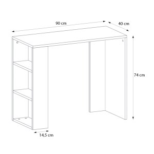 meg-GP042-0115,2-4 ΓΡΑΦΕΙΟ ΕΡΓΑΣΙΑΣ NETENIA MEGAPAP ΑΠΟ ΜΕΛΑΜΙΝΗ ΧΡΩΜΑ SAPPHIRE OAK 90X40X74ΕΚ.