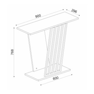 meg-GP042-0135,2-5 ΚΟΝΣΟΛΑ GRAVITY MEGAPAP ΧΡΩΜΑ TRAVERTINE - ΧΡΥΣΟ 90X29,6X76,8ΕΚ.