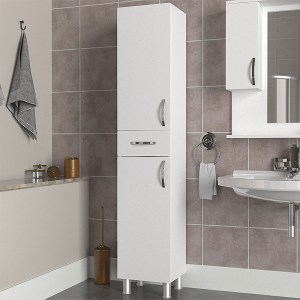 meg-GP042-0146,1-2 ΝΤΟΥΛΑΠΙ ΚΟΥΖΙΝΑΣ - ΜΠΑΝΙΟΥ SELINA MEGAPAP ΧΡΩΜΑ ΛΕΥΚΟ 35X31X179ΕΚ.