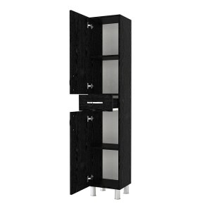 meg-GP042-0146,3-8 ΝΤΟΥΛΑΠΙ ΚΟΥΖΙΝΑΣ - ΜΠΑΝΙΟΥ SELINA MEGAPAP ΧΡΩΜΑ SENCRON BLACK 35X31X179ΕΚ.