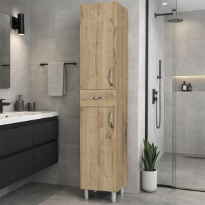 meg-GP042-0146,4-6 ΝΤΟΥΛΑΠΙ ΚΟΥΖΙΝΑΣ - ΜΠΑΝΙΟΥ SELINA MEGAPAP ΧΡΩΜΑ SAPPHIRE OAK 35X31X179ΕΚ.