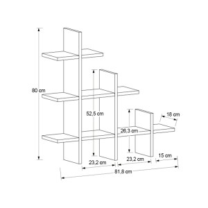 meg-GP042-0163,3-5 ΡΑΦΙΕΡΑ ΤΟΙΧΟΥ JUKE MEGAPAP ΧΡΩΜΑ ΛΕΥΚΟ 81,8X18X80ΕΚ.