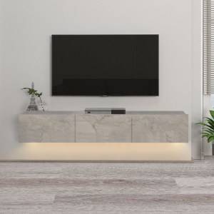 meg-GP042-0169,7-2 ΕΠΙΠΛΟ ΤΗΛΕΟΡΑΣΗΣ ΕΠΙΤΟΙΧΙΟ DAMLA MEGAPAP ΜΕ LED ΧΡΩΜΑ ΛΕΥΚΟ ΕΦΕ ΜΑΡΜΑΡΟΥ 180X29,5X29,5ΕΚ.