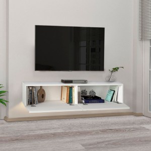 meg-GP042-0170,1-1 ΕΠΙΠΛΟ ΤΗΛΕΟΡΑΣΗΣ ΕΠΙΤΟΙΧΙΟ ARISTO MEGAPAP ΜΕ LED ΧΡΩΜΑ ΛΕΥΚΟ 135X31,6X25ΕΚ.