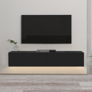 meg-GP042-0170,5-2 ΕΠΙΠΛΟ ΤΗΛΕΟΡΑΣΗΣ ΕΠΙΤΟΙΧΙΟ ARISTO MEGAPAP ΜΕ LED ΧΡΩΜΑ ΜΑΥΡΟ 135X31,6X25ΕΚ.