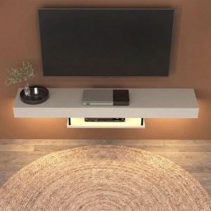 meg-GP042-0186,7-2 ΕΠΙΠΛΟ ΤΗΛΕΟΡΑΣΗΣ ΕΠΙΤΟΙΧΙΟ ALBARES MEGAPAP ΜΕ LED ΧΡΩΜΑ SANDSTONE 150X29,6X22ΕΚ.