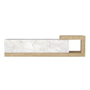 meg-GP042-0187,5-9 ΕΠΙΠΛΟ ΤΗΛΕΟΡΑΣΗΣ ΕΠΙΤΟΙΧΙΟ VOLARE MEGAPAP ΧΡΩΜΑ ΛΕΥΚΟ ΕΦΕ ΜΑΡΜΑΡΟΥ - SAPPHIRE OAK 150X29,6X38,6ΕΚ.
