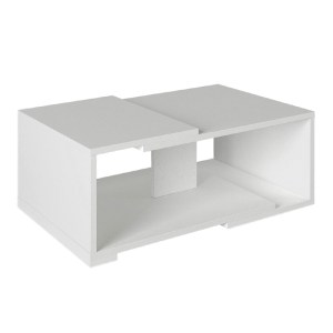 meg-GP042-0189,1-2 ΤΡΑΠΕΖΑΚΙ ΣΑΛΟΝΙΟΥ MARETA MEGAPAP ΑΠΟ ΜΕΛΑΜΙΝΗ ΧΡΩΜΑ ΛΕΥΚΟ 81,8X50X35ΕΚ.
