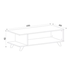 meg-GP042-0191,2-3 ΤΡΑΠΕΖΑΚΙ ΣΑΛΟΝΙΟΥ TITUS MEGAPAP ΑΠΟ ΜΕΛΑΜΙΝΗ ΧΡΩΜΑ SAPPHIRE OAK 100X60X45ΕΚ.