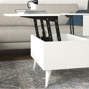 meg-GP042-0194,4-3 ΤΡΑΠΕΖΑΚΙ ΣΑΛΟΝΙΟΥ ROY MEGAPAP ΜΕ ΣΕΡΒΙΤΟΡΟ ΧΡΩΜΑ ΛΕΥΚΟ 121X69X40ΕΚ.