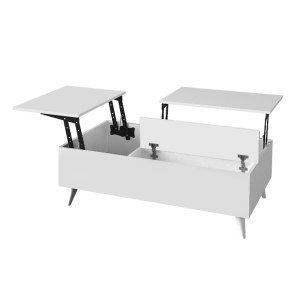 meg-GP042-0194,4-6 ΤΡΑΠΕΖΑΚΙ ΣΑΛΟΝΙΟΥ ROY MEGAPAP ΜΕ ΣΕΡΒΙΤΟΡΟ ΧΡΩΜΑ ΛΕΥΚΟ 121X69X40ΕΚ.