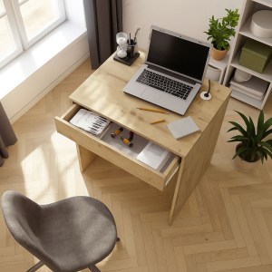 meg-GP042-0205,2-4 ΓΡΑΦΕΙΟ ΕΡΓΑΣΙΑΣ MIDA MEGAPAP ΧΡΩΜΑ SAPPHIRE OAK 72X60X73,8ΕΚ.