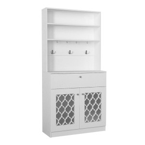 meg-GP042-0207,1-3 ΕΠΙΠΛΟ ΚΟΥΖΙΝΑΣ AXEL MEGAPAP ΑΠΟ ΜΕΛΑΜΙΝΗ ΧΡΩΜΑ ΛΕΥΚΟ 90X37X183,6ΕΚ.