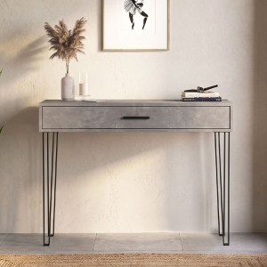 meg-GP042-0227,3-0 ΚΟΝΣΟΛΑ ROCHEL MEGAPAP ΧΡΩΜΑ ΓΚΡΙ ΣΚΥΡΟΔΕΜΑΤΟΣ 120X35X89,8ΕΚ.