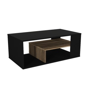 meg-GP042-0240,2-5 ΤΡΑΠΕΖΑΚΙ ΣΑΛΟΝΙΟΥ ABDERA MEGAPAP ΧΡΩΜΑ ΜΑΥΡΟ - ΚΑΡΥΔΙ 110X60X42ΕΚ.