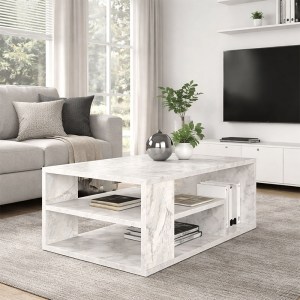 meg-GP042-0240,4-1 ΤΡΑΠΕΖΑΚΙ ΣΑΛΟΝΙΟΥ ABDERA MEGAPAP ΧΡΩΜΑ ΛΕΥΚΟ ΕΦΕ ΜΑΡΜΑΡΟΥ 110X60X42ΕΚ.