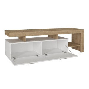 meg-GP042-0242,3-5 ΕΠΙΠΛΟ ΤΗΛΕΟΡΑΣΗΣ ACNES MEGAPAP ΧΡΩΜΑ ΛΕΥΚΟ - SAPPHIRE OAK 160X40X53ΕΚ.