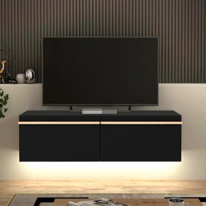meg-GP042-0247,1-2 ΕΠΙΠΛΟ ΤΗΛΕΟΡΑΣΗΣ ΕΠΙΤΟΙΧΙΟ MOREL MEGAPAP ΜΕ LED ΧΡΩΜΑ ΜΑΥΡΟ 140X41,8X40ΕΚ.