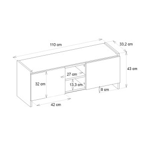 meg-GP042-0255,1-5 ΠΑΠΟΥΤΣΟΘΗΚΗ VERLY MEGAPAP ΧΡΩΜΑ ΛΕΥΚΟ 110X33,2X43ΕΚ.