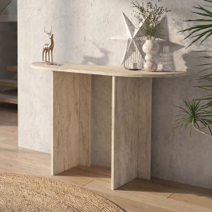 meg-GP042-0259,3-0 ΚΟΝΣΟΛΑ CORTADO MEGAPAP ΧΡΩΜΑ TRAVERTINE 120X35X75ΕΚ.