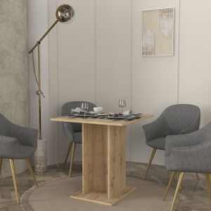 meg-GP042-0263,1-3 ΤΡΑΠΕΖΙ ALLOS MEGAPAP ΧΡΩΜΑ SAPPHIRE OAK 75X75X77ΕΚ.