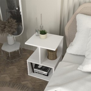 meg-GP042-0270,2-3 ΚΟΜΟΔΙΝΟ - ΤΡΑΠΕΖΑΚΙ ΒΟΗΘΗΤΙΚΟ ENTIERO MEGAPAP ΧΡΩΜΑ ΛΕΥΚΟ 39,8X35X54,6ΕΚ.