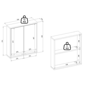 meg-GP042-0277,1-5 ΚΑΘΡΕΠΤΗΣ ΜΠΑΝΙΟΥ LILIAN ΜEGAPAP ΧΡΩΜΑ ATLANTIC PINE 59,6X14,6X65ΕΚ.